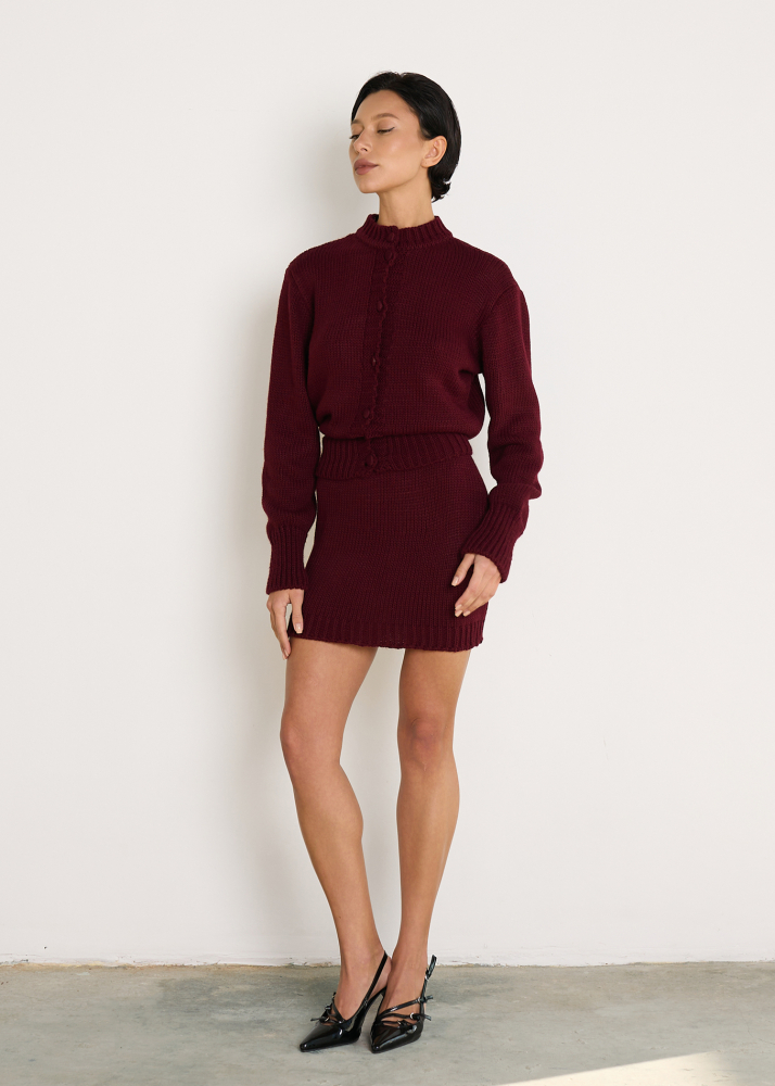 Юбка ELEGANT bordo ALÁBEL