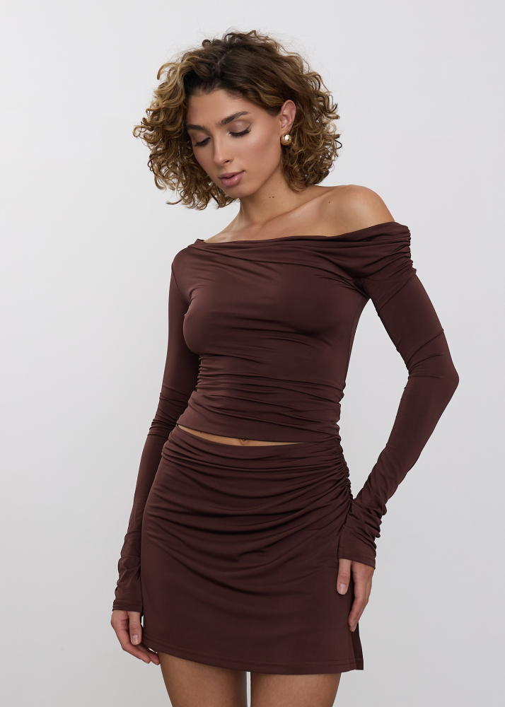 Лонгслив Tyla brown ALÁBEL