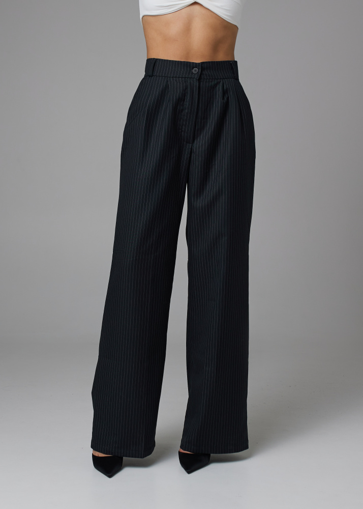 Брюки classic черные в полоску  ALÁBEL