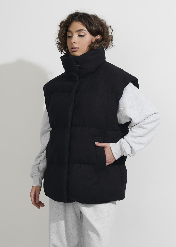 Жилет WOOL черный ALÁBEL