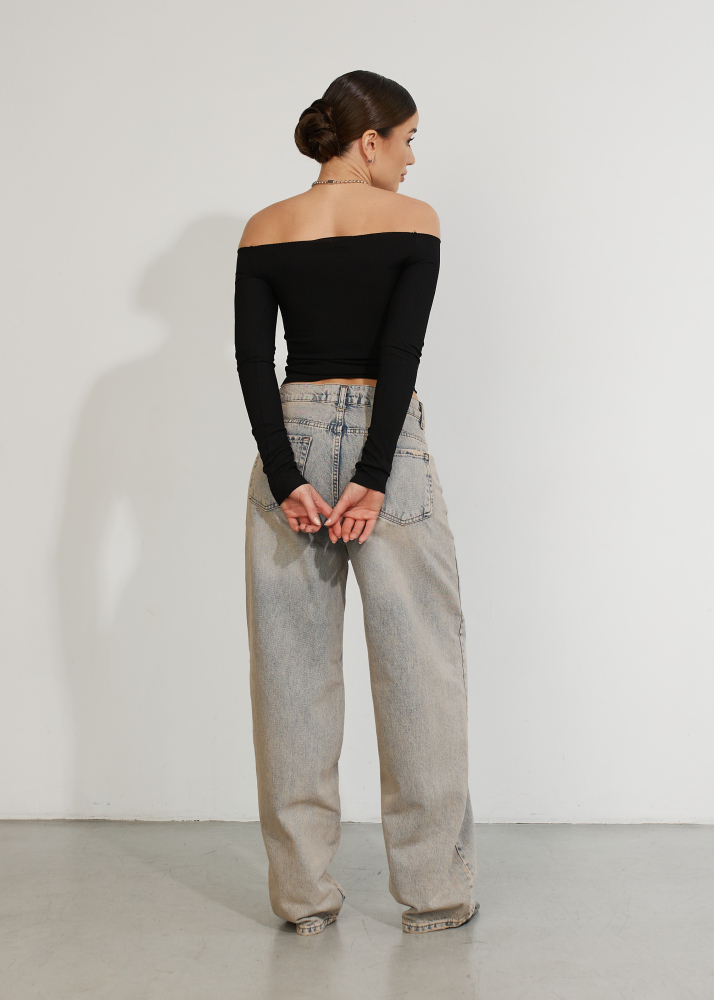 Лонгслив Grace черный ALÁBEL