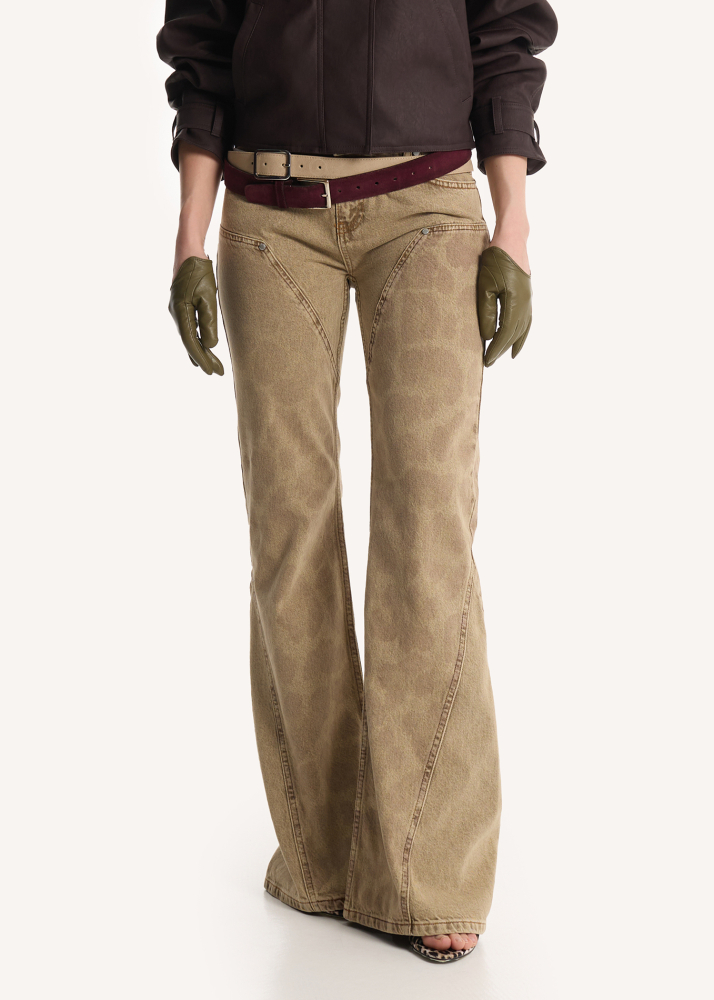 Джинсы на низкой посадке лео ALÁBEL