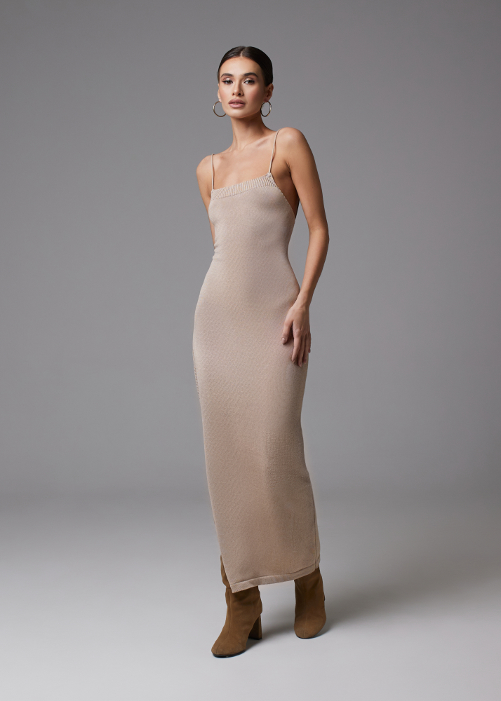 Платье DESIRED бежевое ALÁBEL