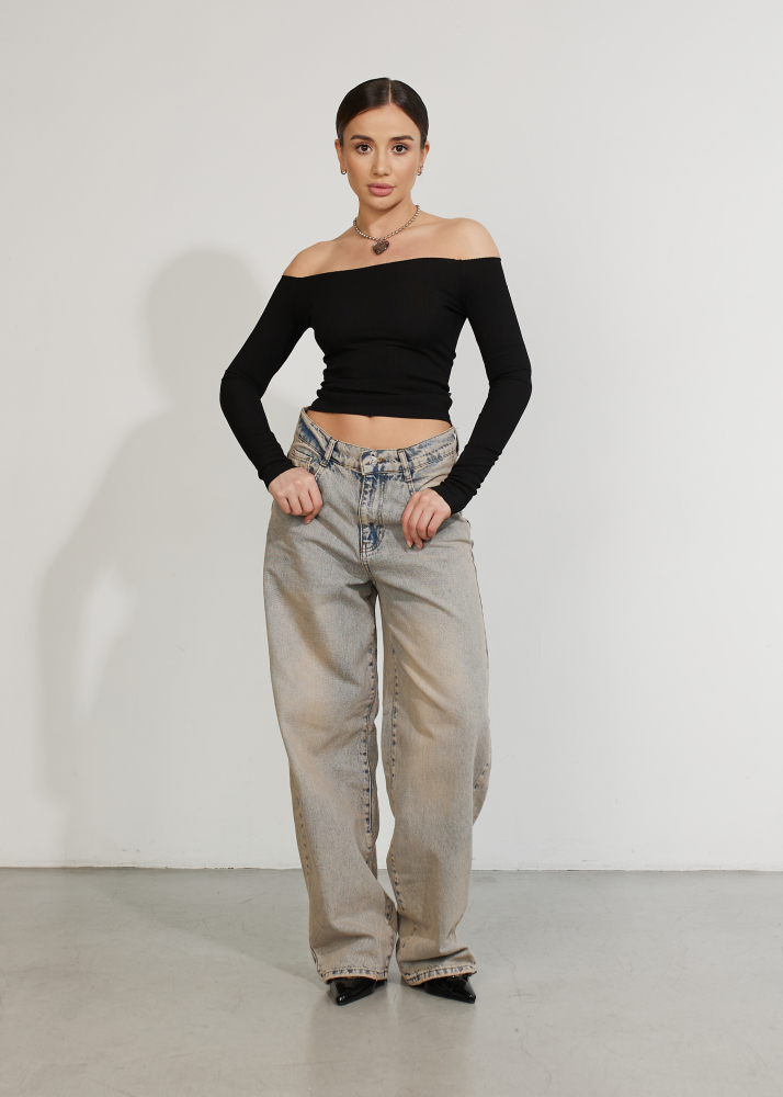 Лонгслив Grace черный ALÁBEL