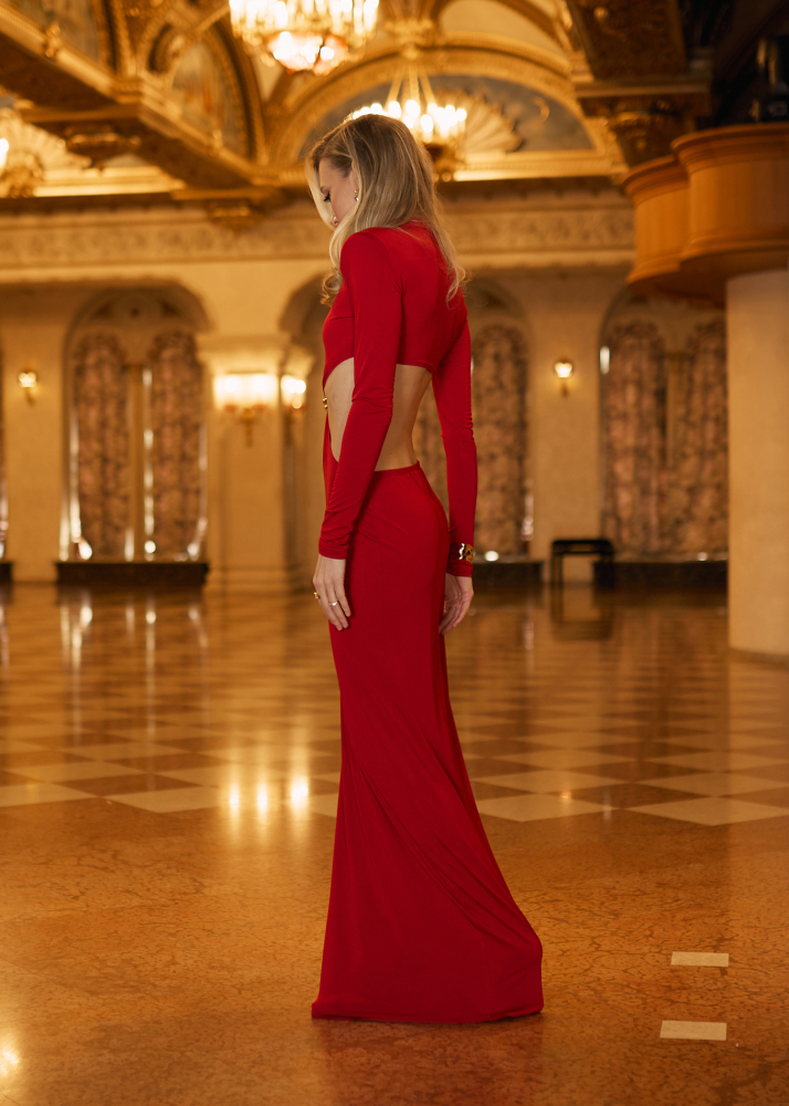 Платье CELINE red ALÁBEL