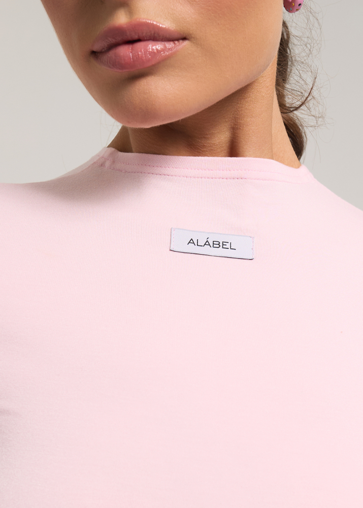 Футболка облегающая розовая ALÁBEL
