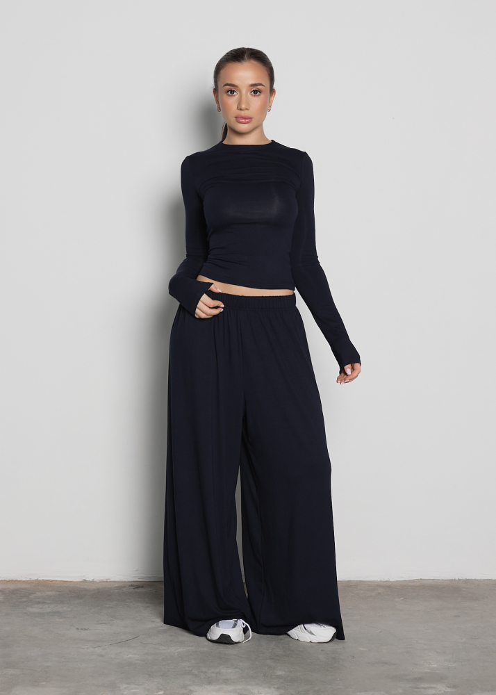 Лонгслив SKIN navy blue ALÁBEL