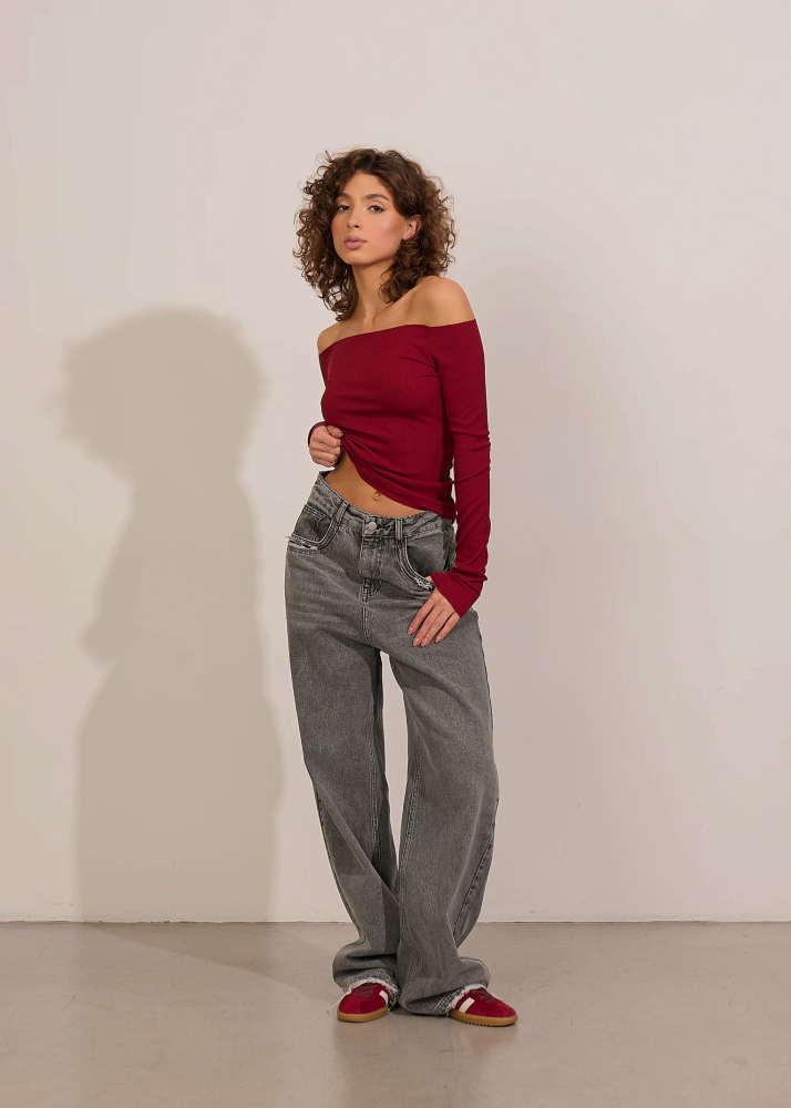 Джинсы BASIC серые ALÁBEL